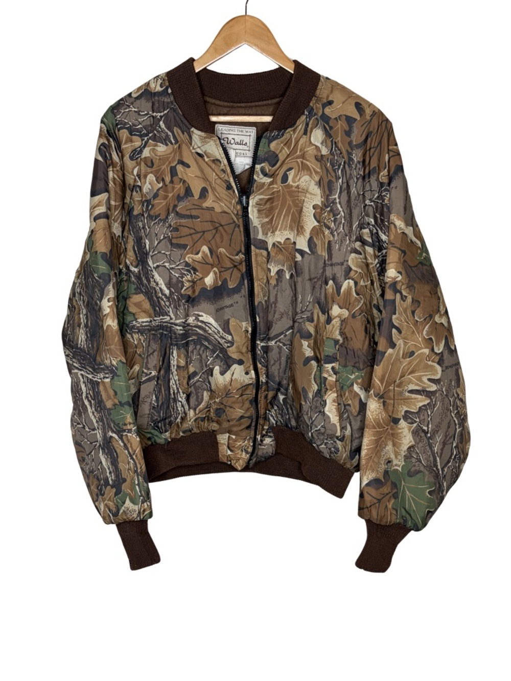 Walls Outdoors Camo Bomber Jacket XL USA Made‎ Insulated Hunting RealTree Style